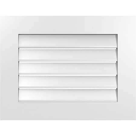 Ekena Millwork Vertical Surface Mount PVC Gable Vent: Functional, w/ 3-1/2"W x 1"P Standard Frame, 26"W x 20"H GVPVE26X2001SF